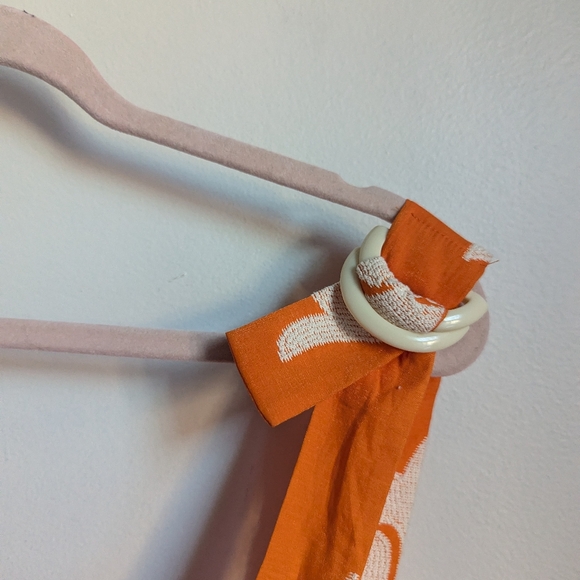 ANTHROPOLOGY EXQUISE Orange Floral Embroidered Cotton Phoebe Maxi Dress Medium - Picture 7 of 15